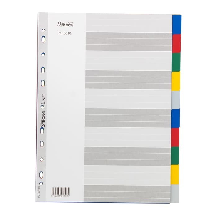 BEBAS ONGKIR - Divider Index PP Colour Bantex A4 Polos Warna 6010-00 Pembatas Binder
