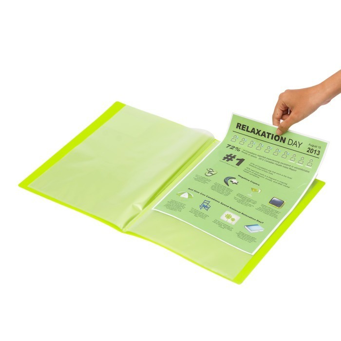 

Display Book Clear Holder Bantex A4 Isi 10 Pockets Lime 3140-65