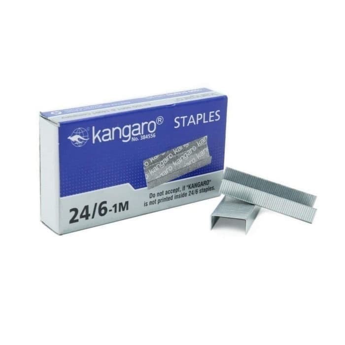 

HARGA DISC - Isi Stapler / Staples Kangaro No.3 (24/6) / Box