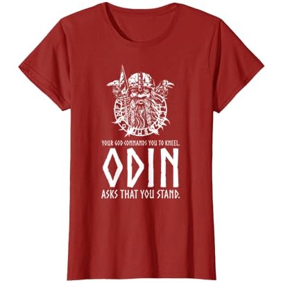 Mitologi Viking - Odin Meminta Anda Berdiri - Kaos Paganisme Nordik |yfrnCUT1|