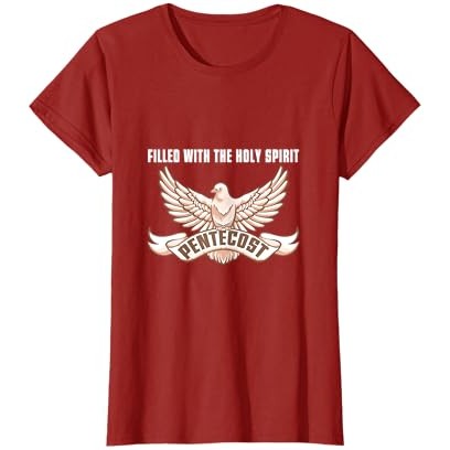 T-Shirt Katolik Roh Kudus Api Lidah Merpati Pentakosta |QDhYTlMx|