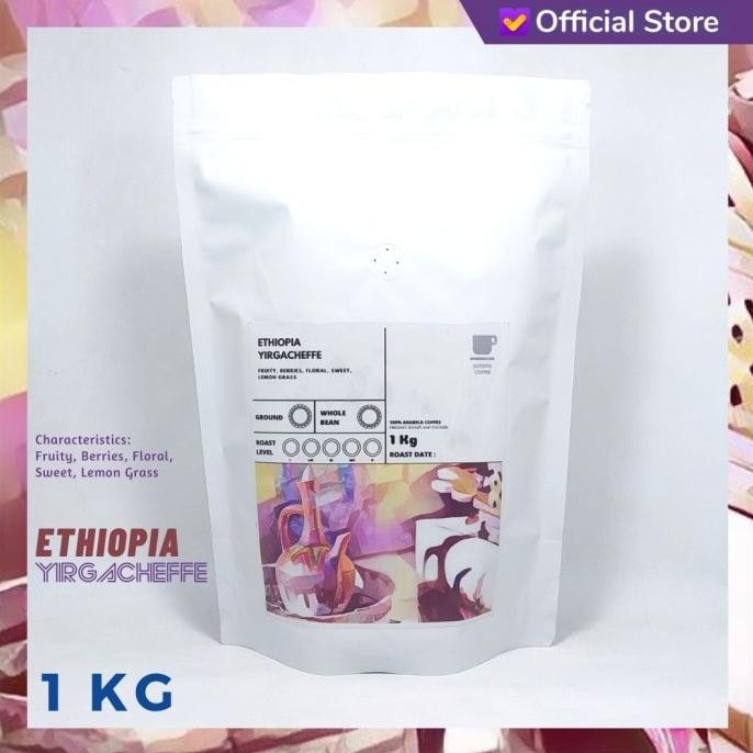 

Kopi Arabika Ethiopia Yirgacheffe 1 Kilogram (Kg) | Sutoyo Coffee