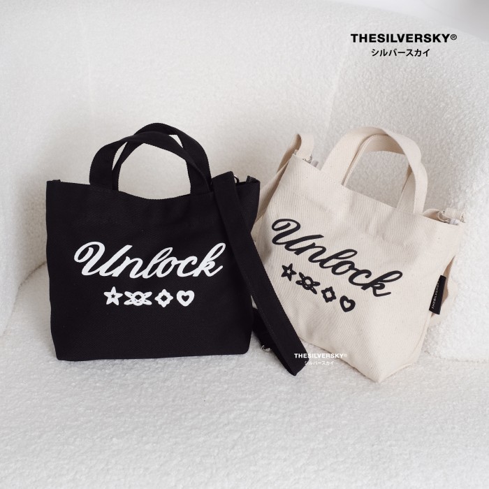 Thesilversky Mini Canvas Sling Bag Premium Tas Kanvas Wanita