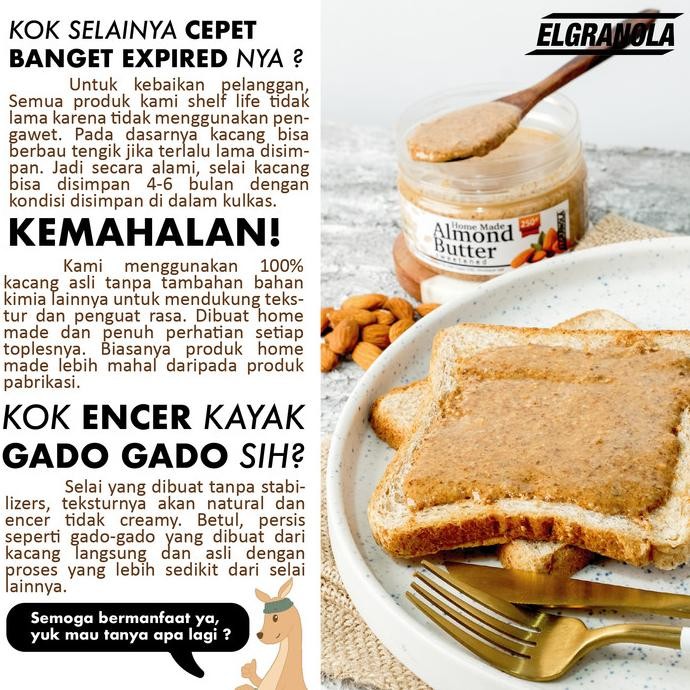 

Selai Kacang Almon / Almond Butter / Selai Sehat Natural Taste