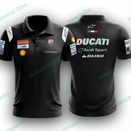 Polo Shirt Ducati Kaos Kerah Motogp Kaos Seragam Motogp Kaos Ducati