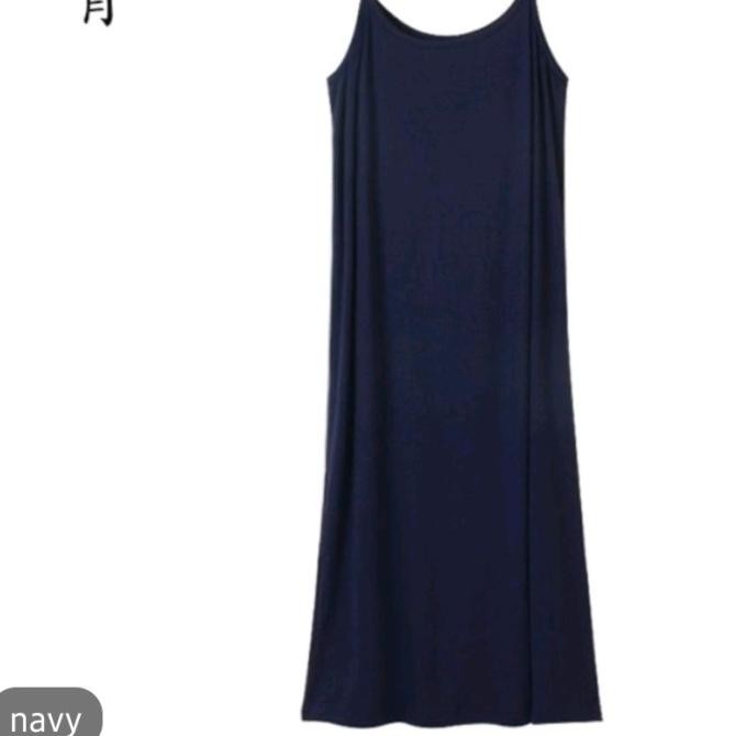 tanktop midi dress singlet baju wanita polos inner dalaman casual dres HTM