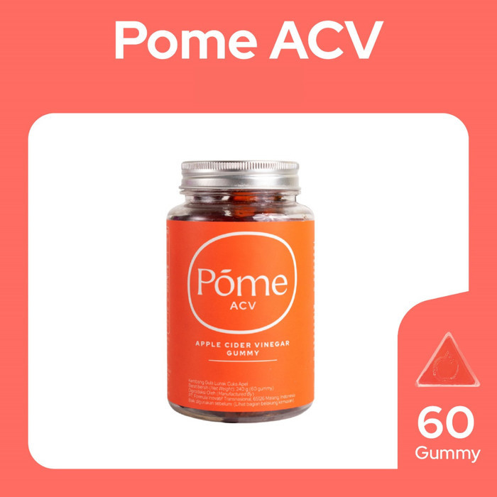 

Pome Acv Gummy / Apple Cider Vinegar Gummy / Permen Cuka Apel - 60 Pcs