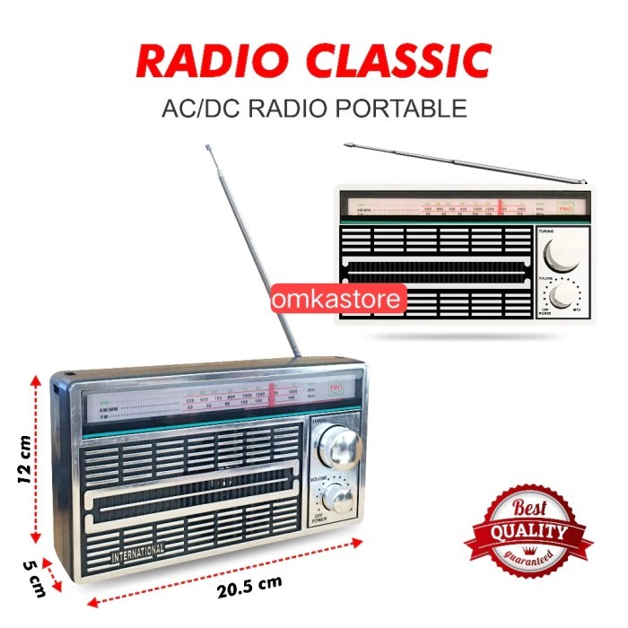 Radio FM portabel, Radio klasik,Radio jadul,Radio internasional