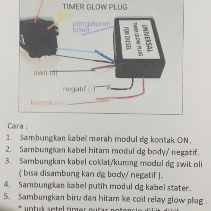 universal timer glow plug for diesel