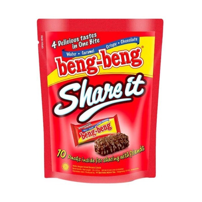 

BERGARANSI Beng Beng Share It Wafer Chocolate Pouch [9.5 gr/ 10 pcs]