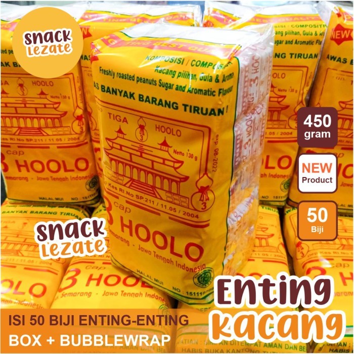 

PROMO SPECIAL Enting Gepuk Cap Klenteng 3 Hoolo Salatiga Isi 50 Biji / Enting Kacang