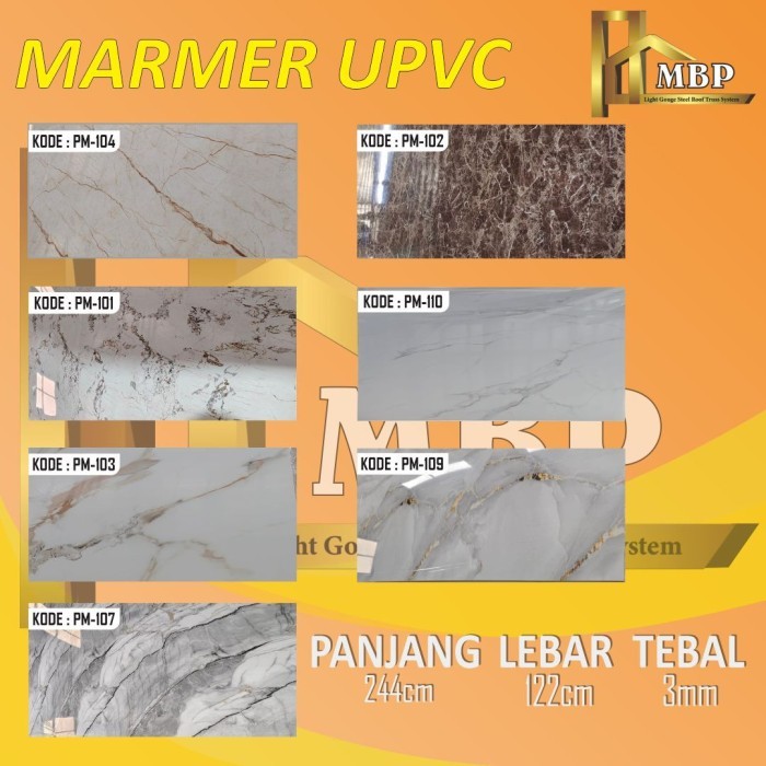 PVC Marmer Dinding Panel Motif