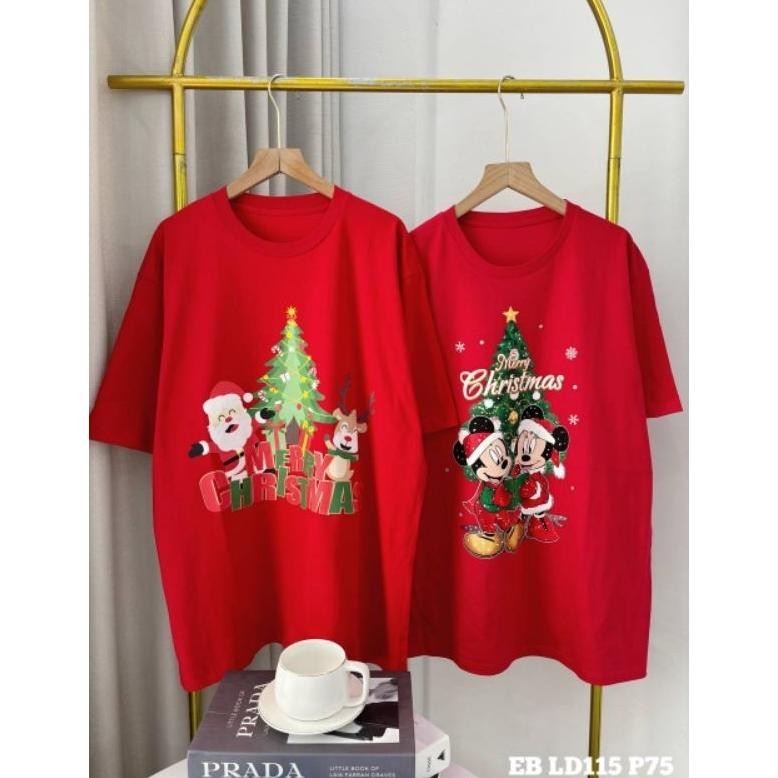 Big Promo 12.12 Mikiee_Miniee Kaos Bigsize Oversize Christmas Best Seller Baju Atasan Natal Wanita P