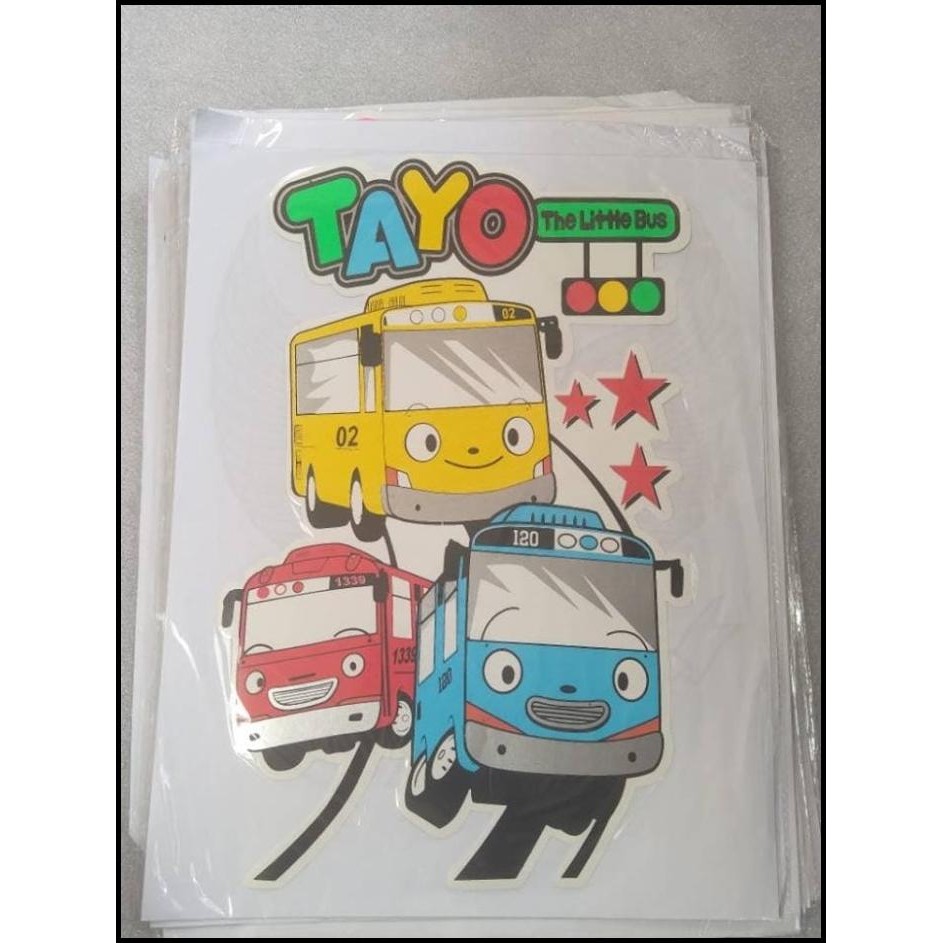 

TERBARU STICKER 33X26CM TAYO 3 BUS !