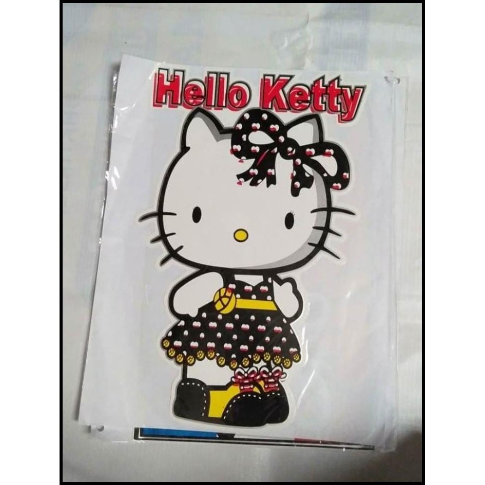 

DISKON STICKER 33X26CM HELLO KITTY HITAM ELEGAN !!!!