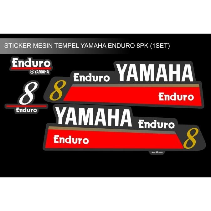 Sticker Mesin Tempel Yamaha Enduro 8Pk