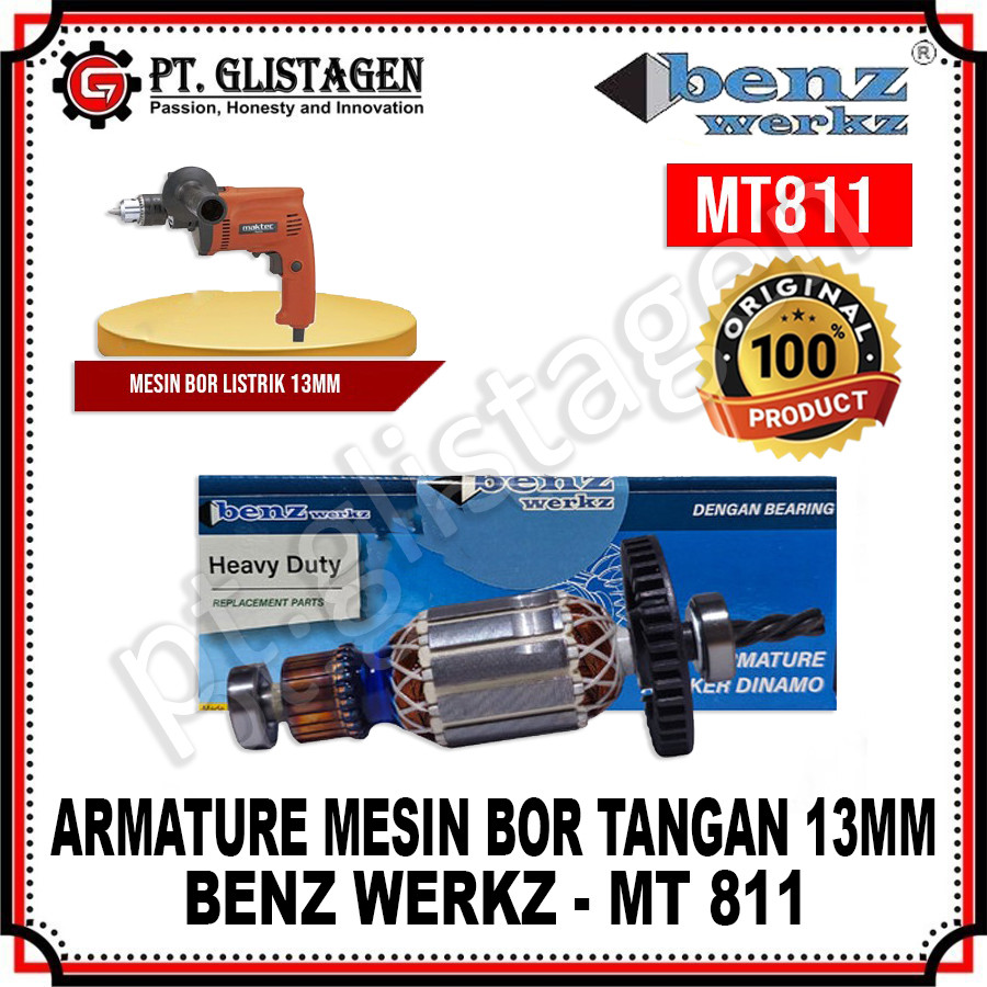 BENZ MT 811 Armature Angker Mesin Bor Tangan Listrik Impact Drill 13mm MT811 811 ORIGINAL