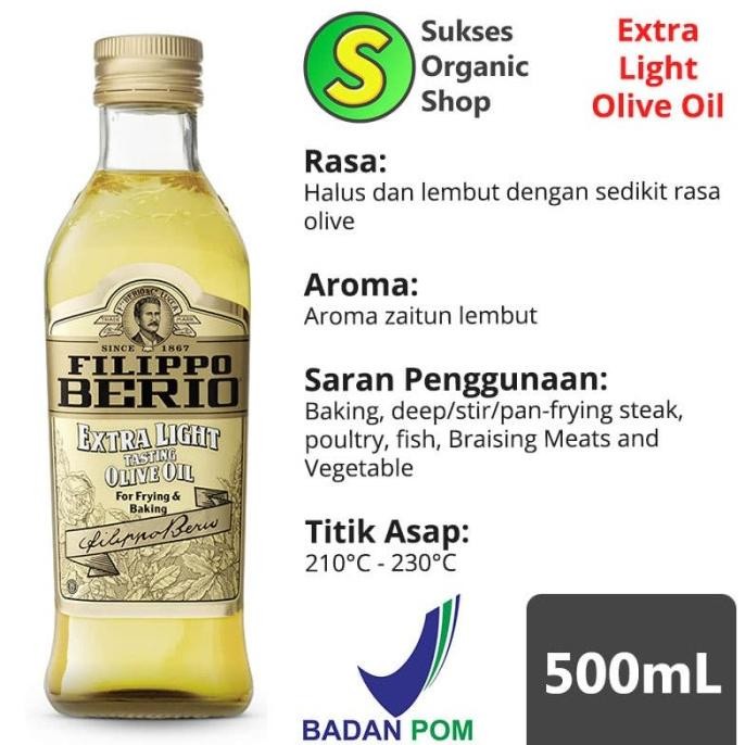 

Filippo Berio Extra Light Olive Oil 500Ml/Minyak Zaitun Filipo Berio
