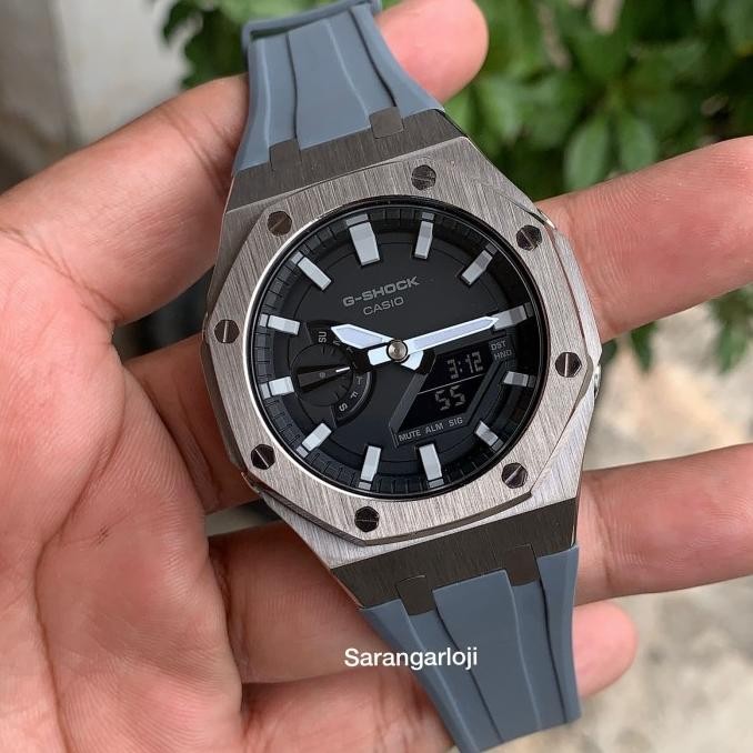 Jam Tangan Gshock GA2100 GA2110 1adr Original & Garansi Custom AP Grey AS17