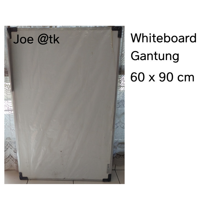 

TERBARU - Papan Whiteboard magnet 60 x 90 cm / Papan Tulis model gantung