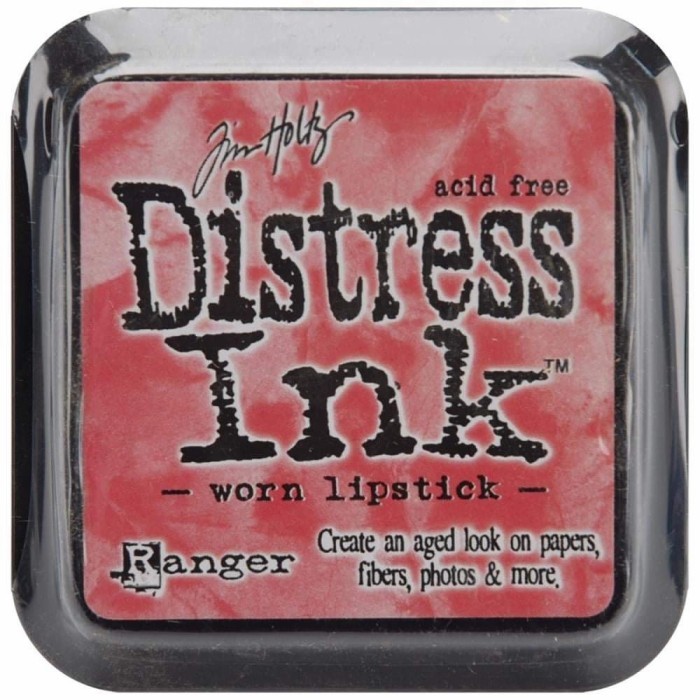 

Distress ink Worn lipstick