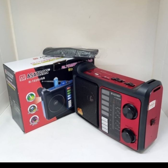 Speaker Radio Asatron R1028 R-1028 R 1028 Portable Usb Mp3 Fm
