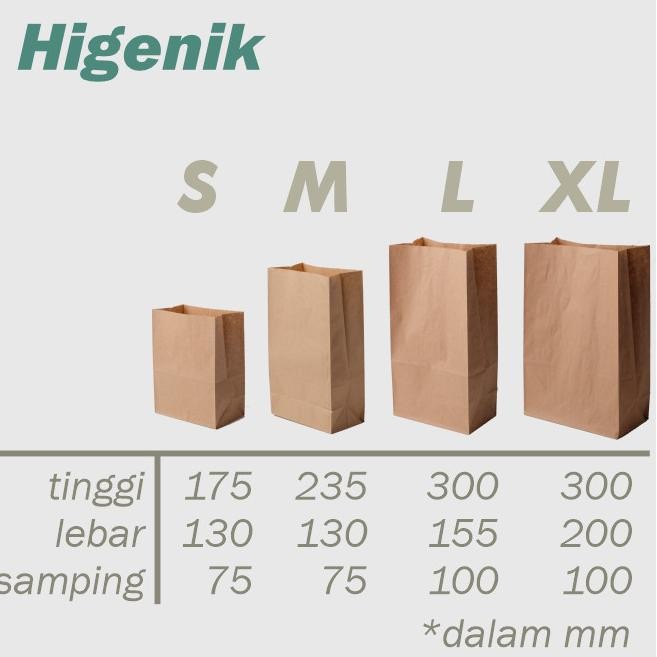 

Terlaris SOS Paper Bag Size XL / Kantong Kertas Grocery Bag Isi 50 Lembar / Paperbag Brown White Kraft COD