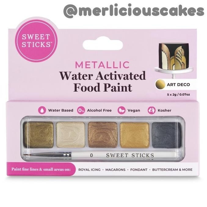 

Terlaris Art Deco Mini Palette Sweet Sticks Edible Art Paint Cake Kue COD