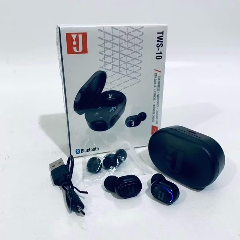 Earbuds Wireless JBL TWS 10 LED Display Earphone Bluetooth Headset
