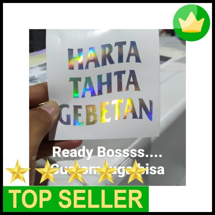 

BEST DEAL GROSIR STIKER HARTA TAHTA CUSTOM KEREN