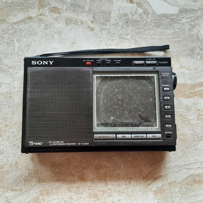 Sony Radio ICF-7600DA Black SYNTHESIZED receiver Rare Hidup Normal Antik Murah Nostalgia