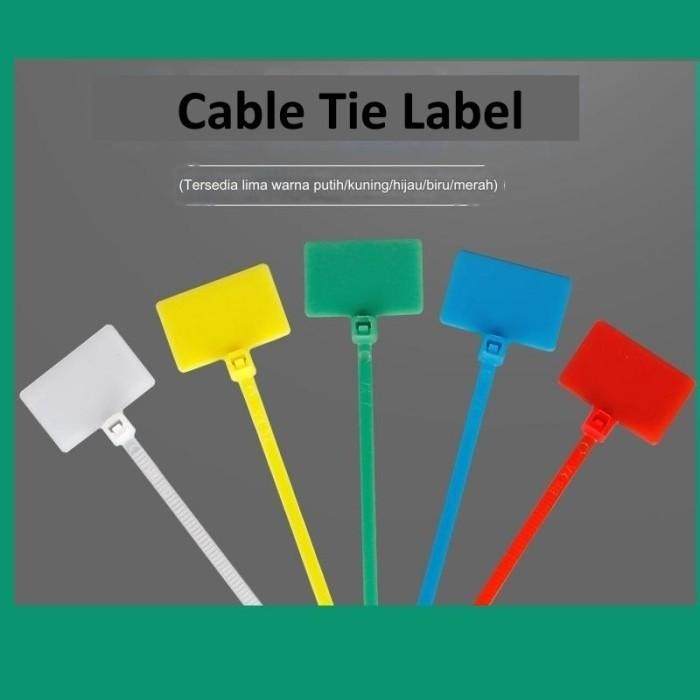 

[Khusus Batam] Cable Ties Label, Kabel Ties Cable Tie Marker 4X200 4X150 3X100 Tag Lan Tag Makanan [G]