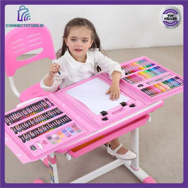 

Set Alat Mewarnai Anak Colorful Childrens 208 PCS - Pink