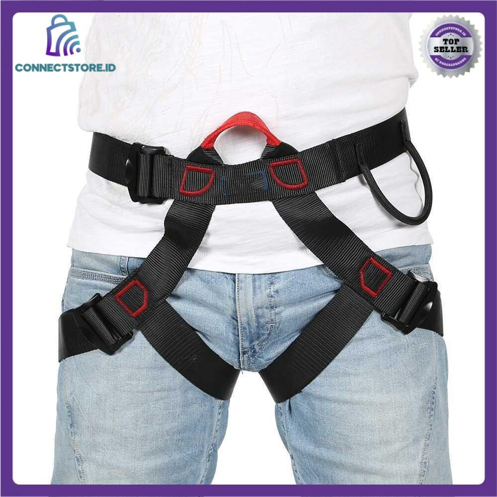 Safety Belt Body Half Body Safety Harness Survival Rock Climbing-Black