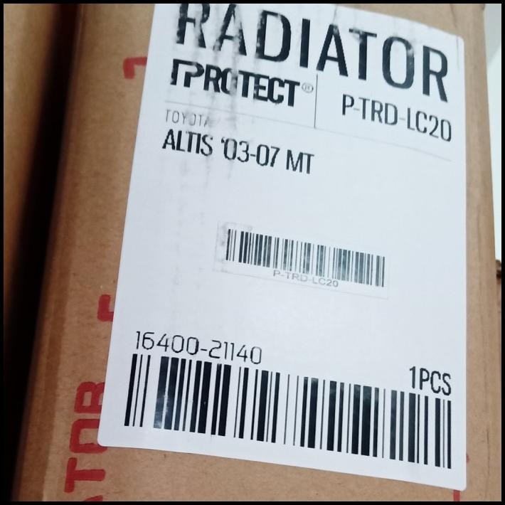 GRATIS ONGKIR RADIATOR TOYOTA ALTIS 2003 MANUAL MT 