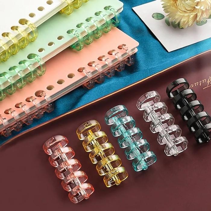 

[Khusus Batam] 5 Hole Ring Binder, 5 Holes Loose Leaf Plastic Ring, Ring Binder Plastic 5 Lubang [G]