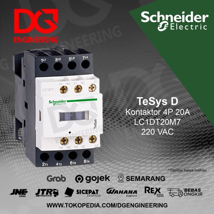 Schneider Kontaktor / Contactor 4P 20A Lc1Dt20M7