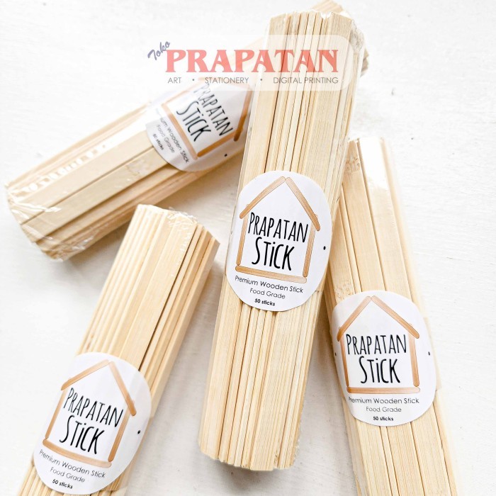

Stik Es Krim Polos 50Pcs 9X180Mm Premium Wooden Stick Food Grade #Original