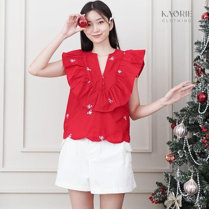 KAORIE INDY TOP - PATTERN TOP - ATASAN WANITA - BLOUSE WANITA