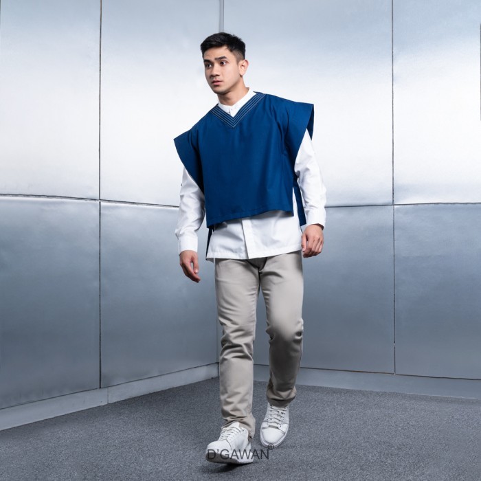 Sora Vest Crop Outer Pria Keren Katun By Dgawan