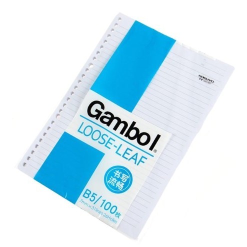 

Kokuyo Wcn-Ll0101N Loose Leaf, B5 26 Lubang,100 Halaman #Original
