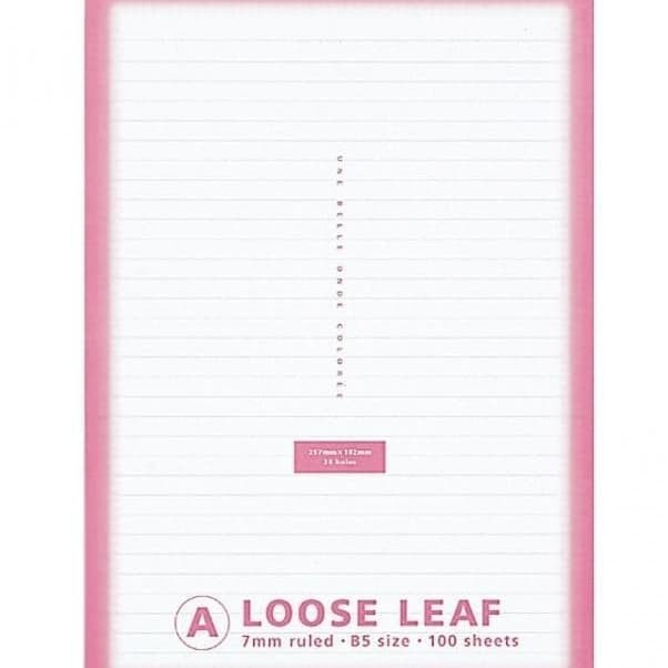

Kokuyo Loose Leaf N-V835A B5 - 7Mm 100 Sheets #Original