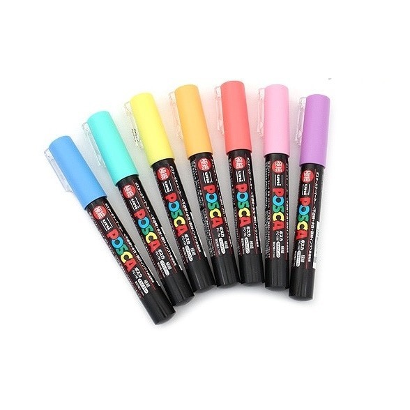 

Uni Posca Paint Marker Pc-1M - Pastel Color - Extra Fine Point -7Clr #Original