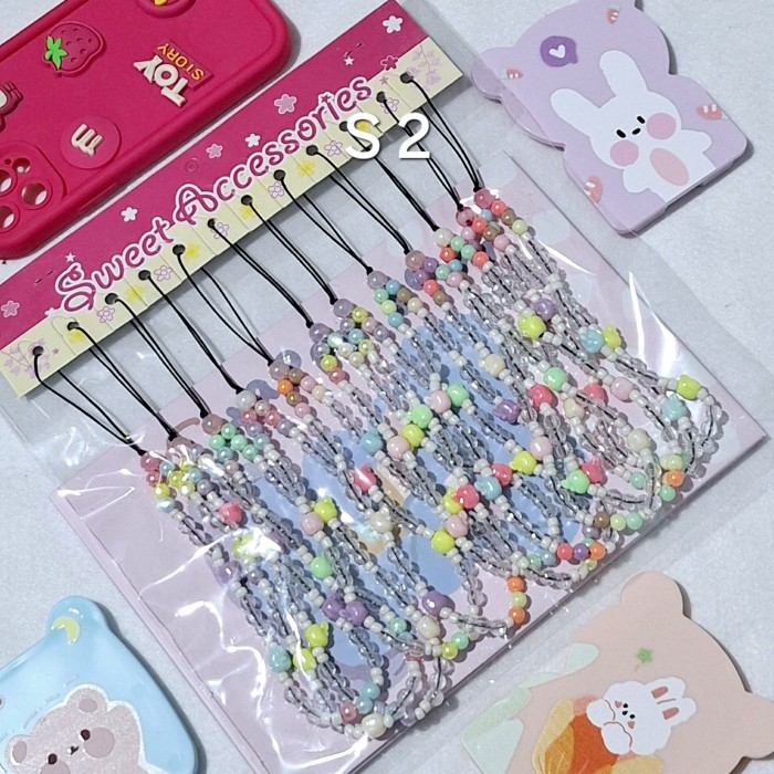 TERUJI [GROSIR] 12pcs/1lusin Strap tali handphone gantungan case handphone accessories Code : S