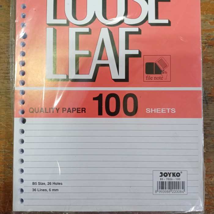 

Isi Loose Leaf B5 Isi 100 Joyko #Original