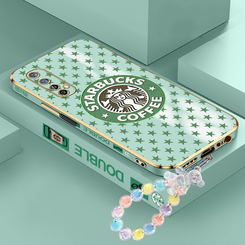 [Pengiriman Jakarta] Realme 7 8 9 10 Pro + 5G 7I 8I 9I V13 Q5 K10X 5G Casing Ponsel Starbucks coffee