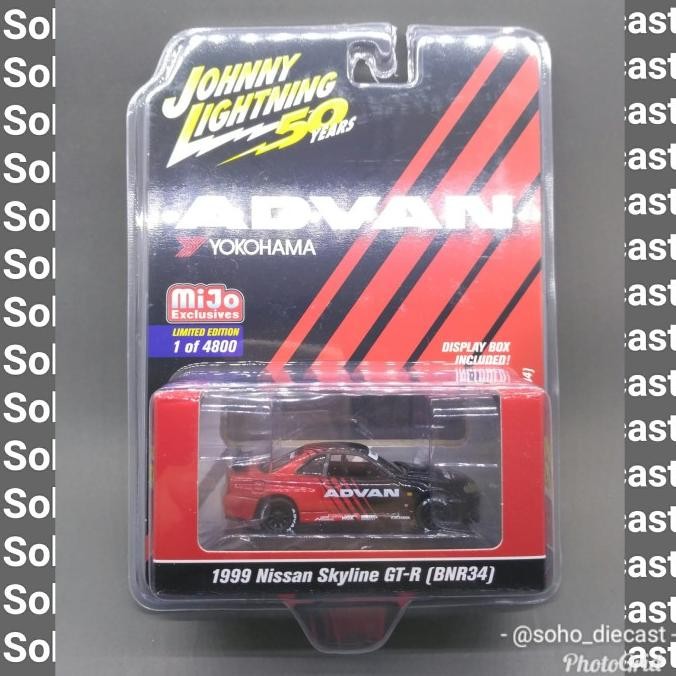 Johnny Lightning 1999 Nissan Skyline GTR R34 ERROR Advan Yokohama