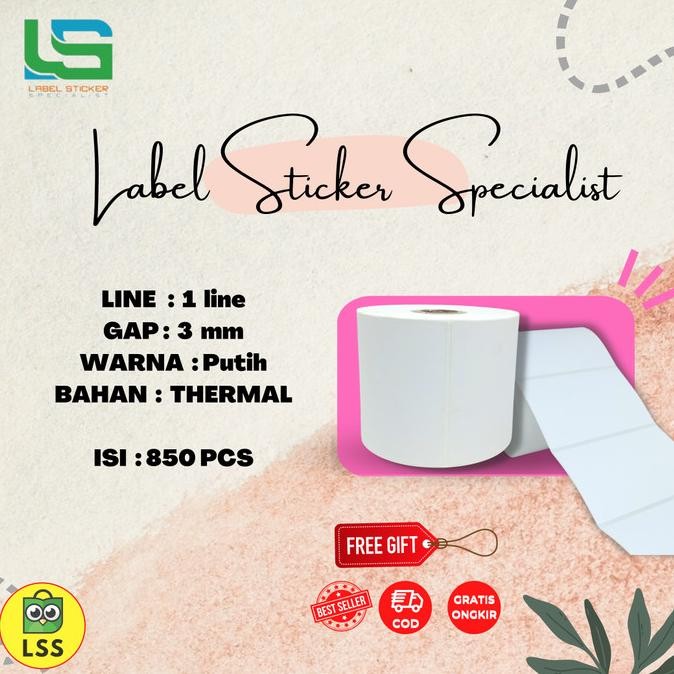 

Sale Label Stiker Barcode Thermal 80X60 Mm