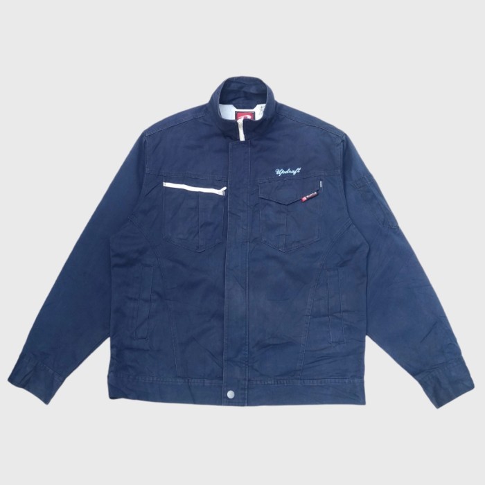 JAKET BURTLE WORKWEAR NAVY JAPAN CASUAL WORK JACKET ZIPPER