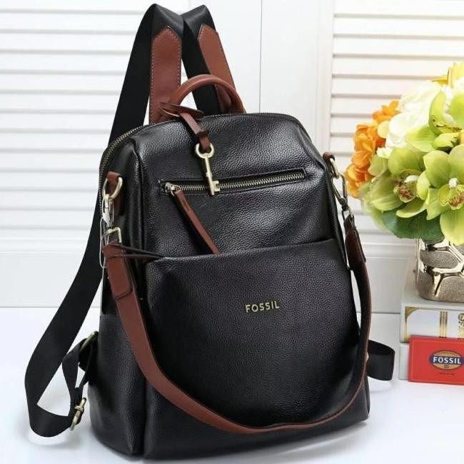 TAS WANITA RANSEL BACKPACK UNISEX FOSSIL 2TONE MULTI FUNGSI DHG541654E